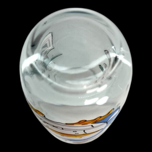 Vintage Suntory Beer Glass Papipu Penguin Chef Cook by Hoya Japan 8oz Breweriana - Picture 8 of 8